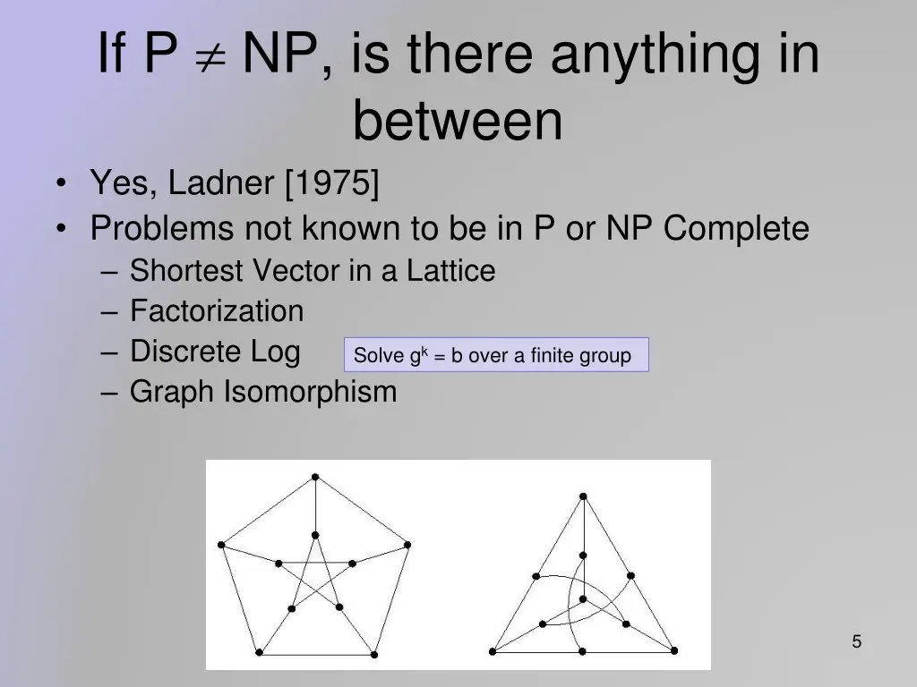 if p np is there anything in between yes ladner