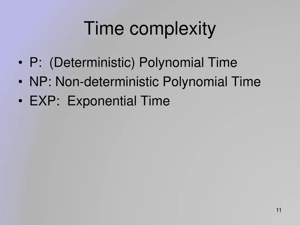 time complexity