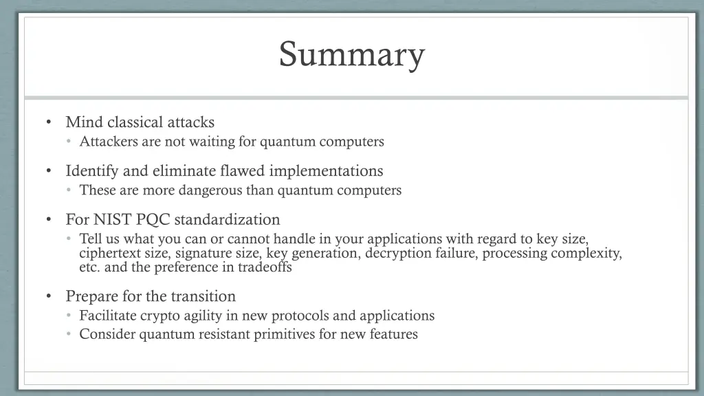 summary