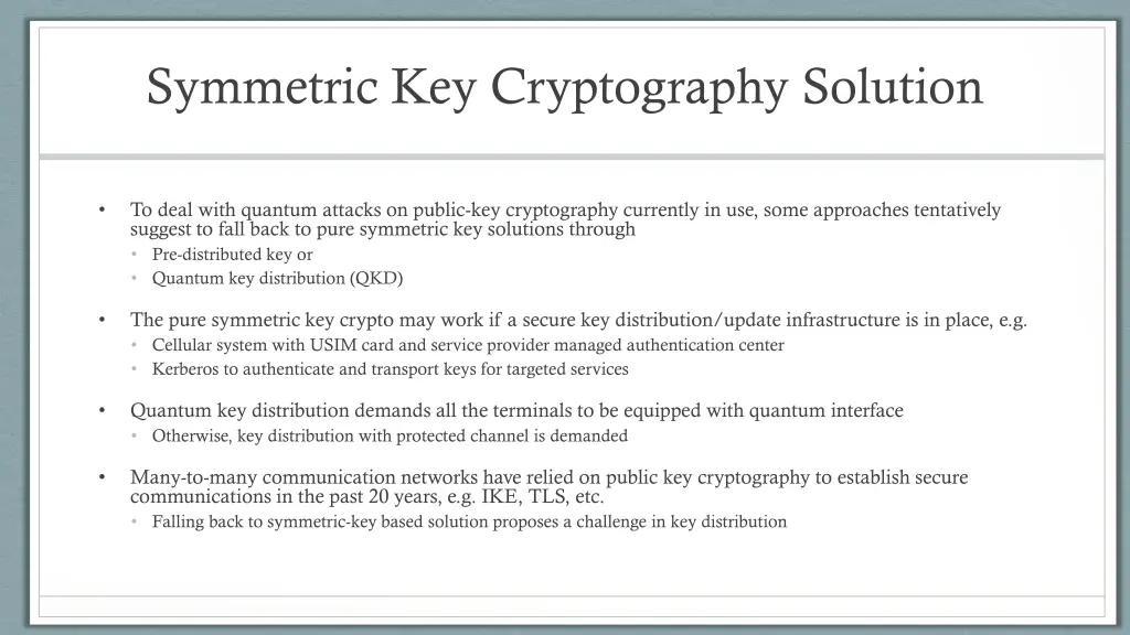 symmetric key cryptography solution