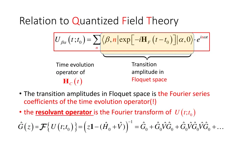 relation to quantized field theory