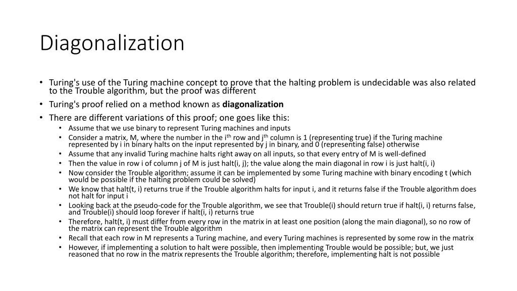 diagonalization