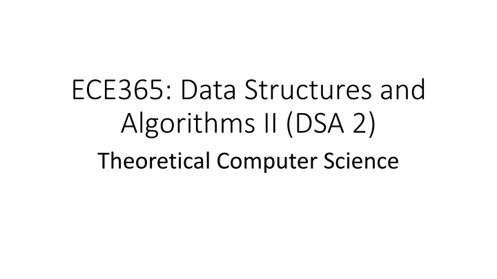 ece365 data structures and algorithms