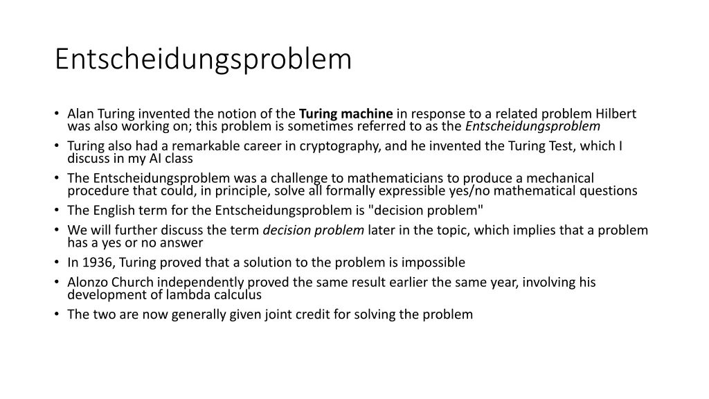 entscheidungsproblem