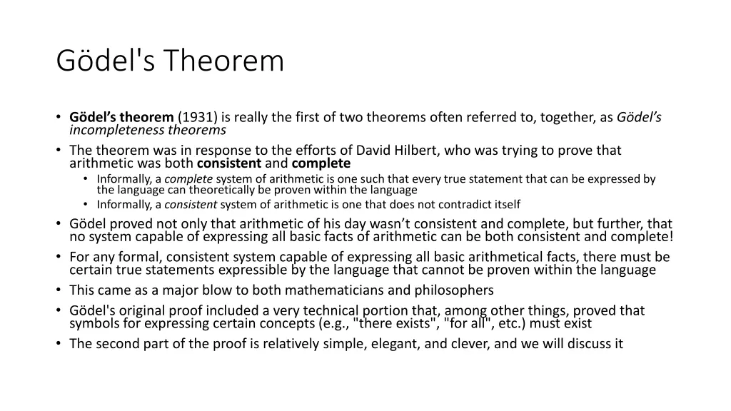 g del s theorem