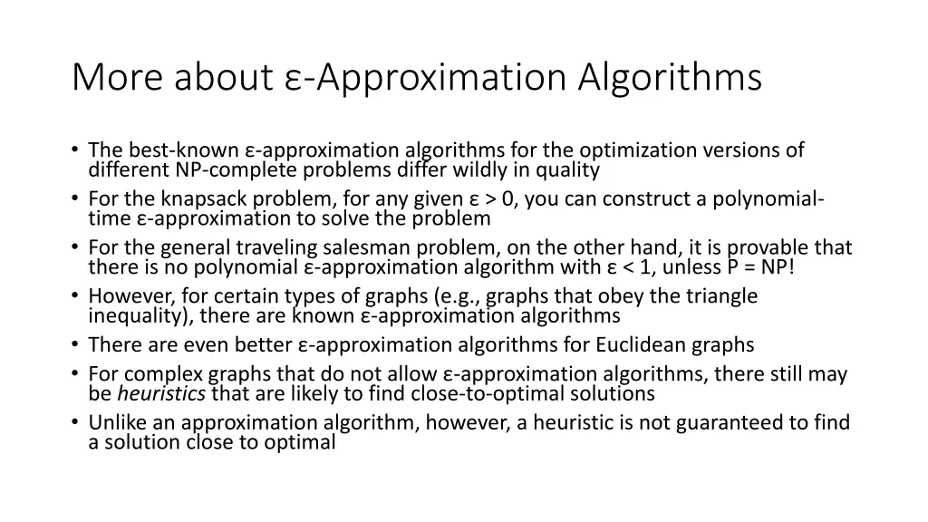 more about approximation algorithms