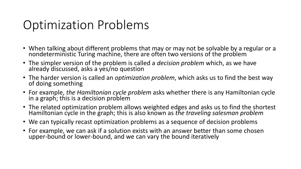 optimization problems