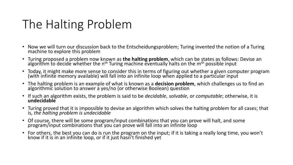the halting problem