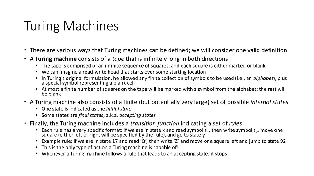 turing machines