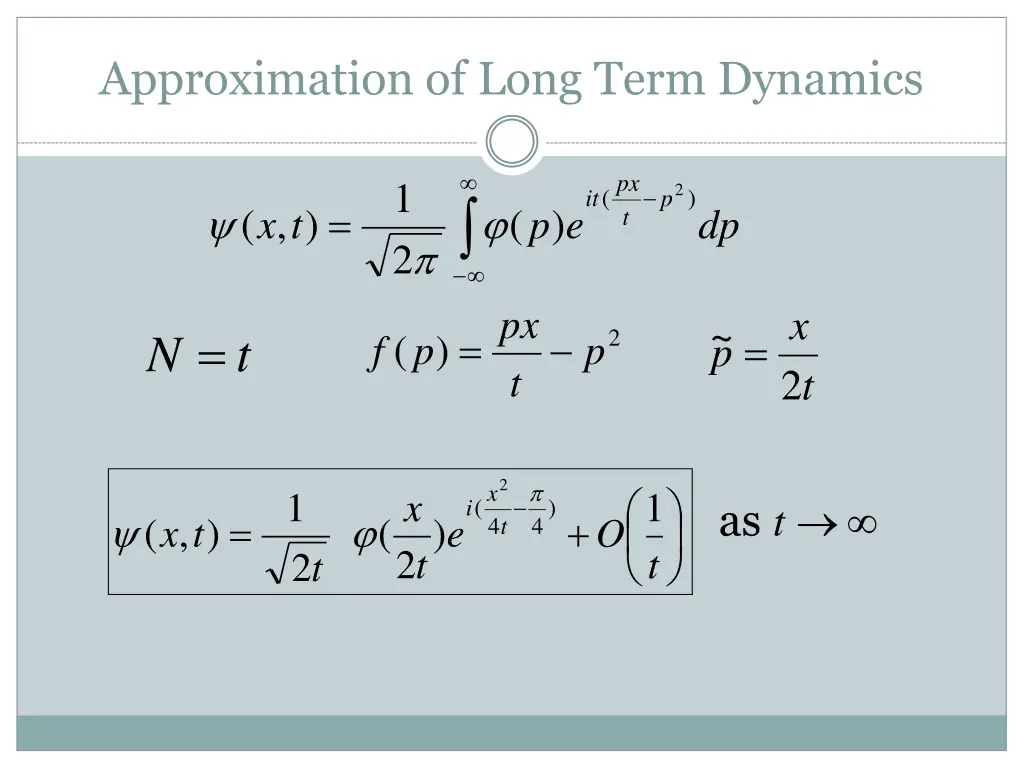 approximation of long term dynamics 1