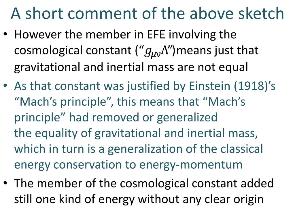 a short comment of the above sketch however