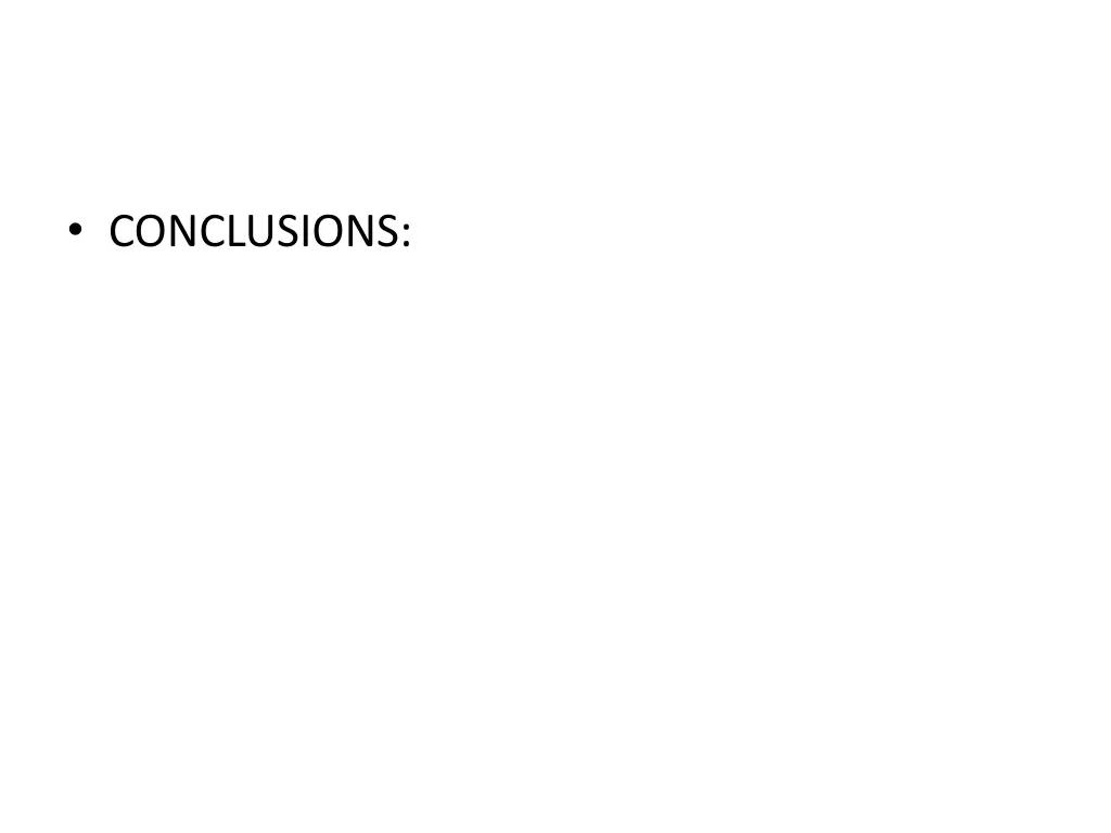 conclusions