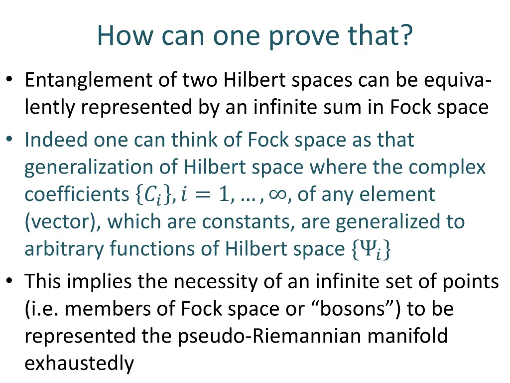 how can one prove that