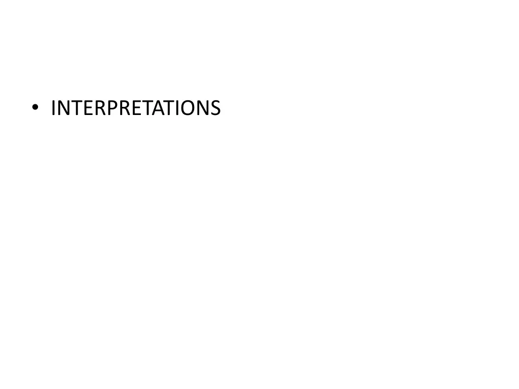 interpretations