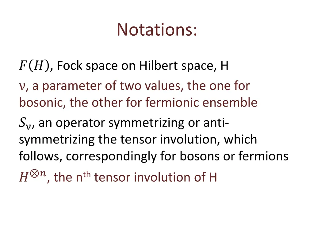 notations