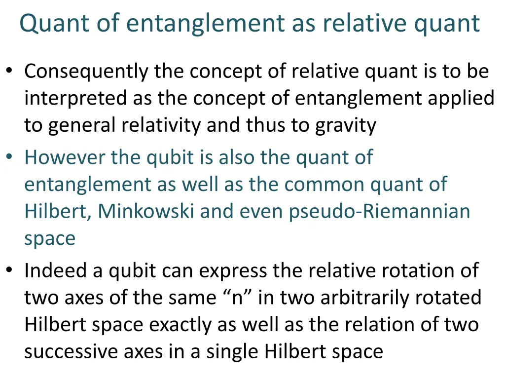 quant of entanglement as relative quant