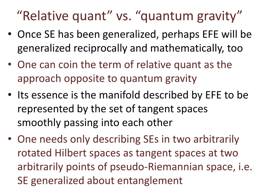 relative quant vs quantum gravity once