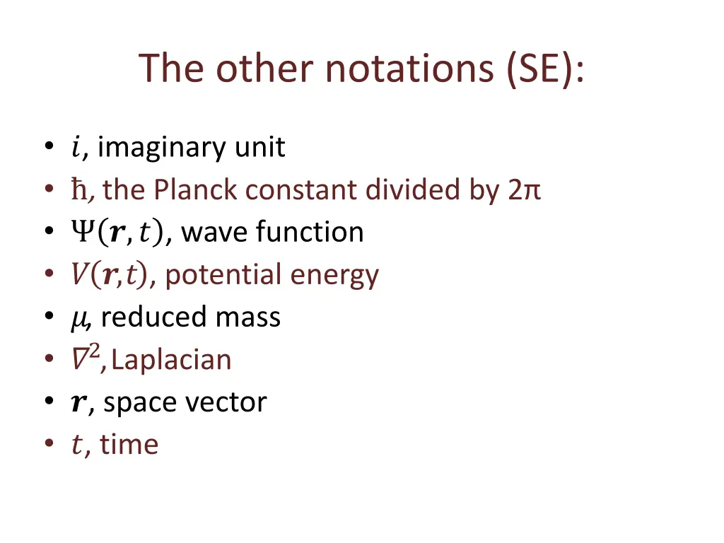 the other notations se