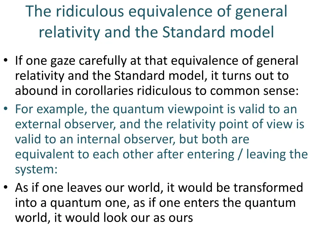 the ridiculous equivalence of general relativity