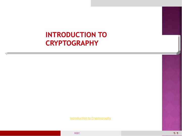 introduction to cryptography