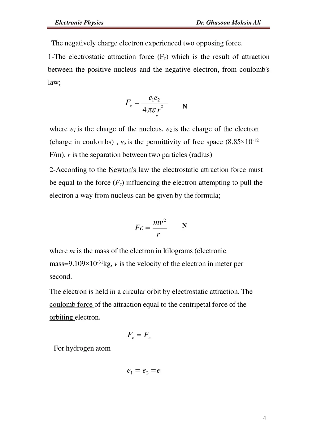electronic physics 1