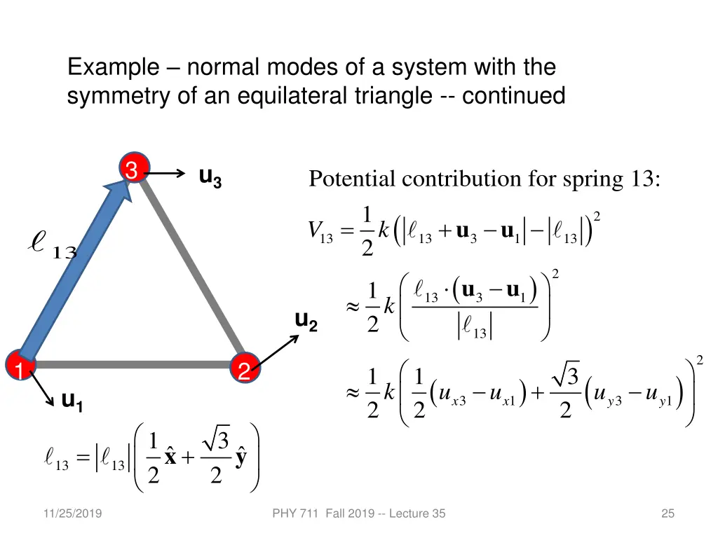 example normal modes of a system with