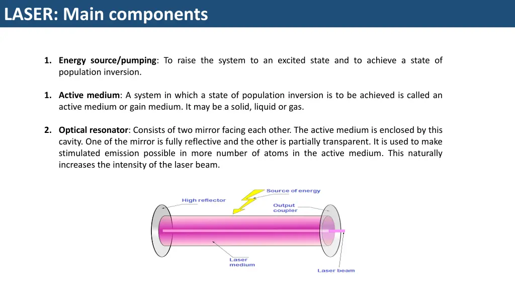 laser main components
