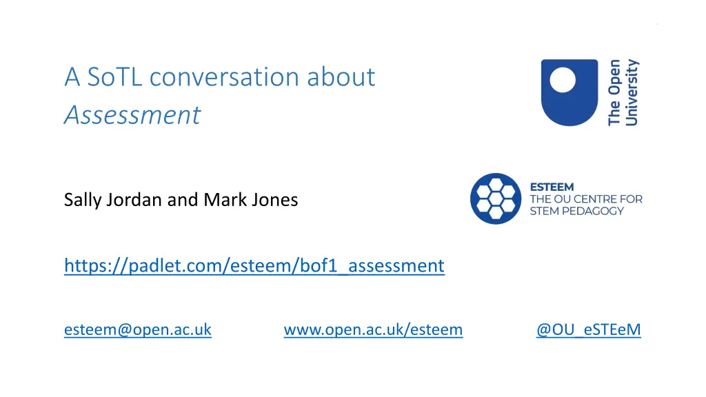 a sotl conversation about assessment