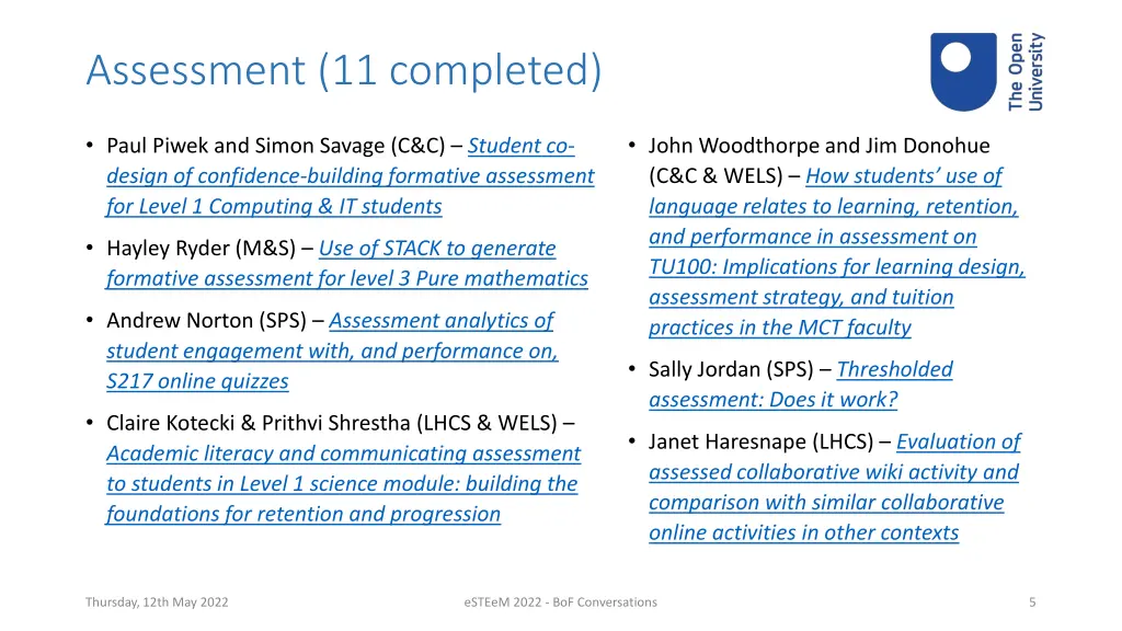 assessment 11 completed