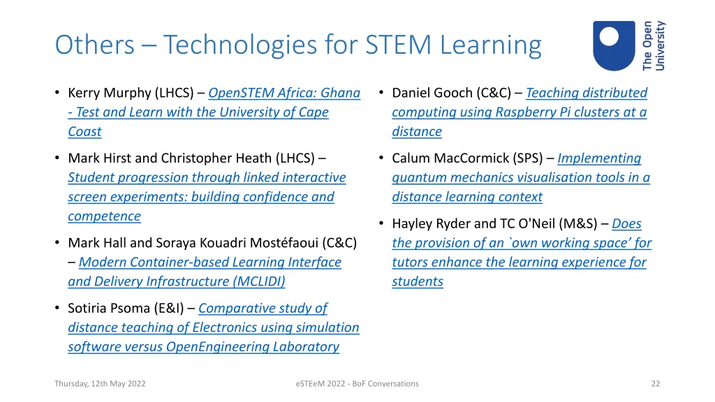 others technologies for stem learning