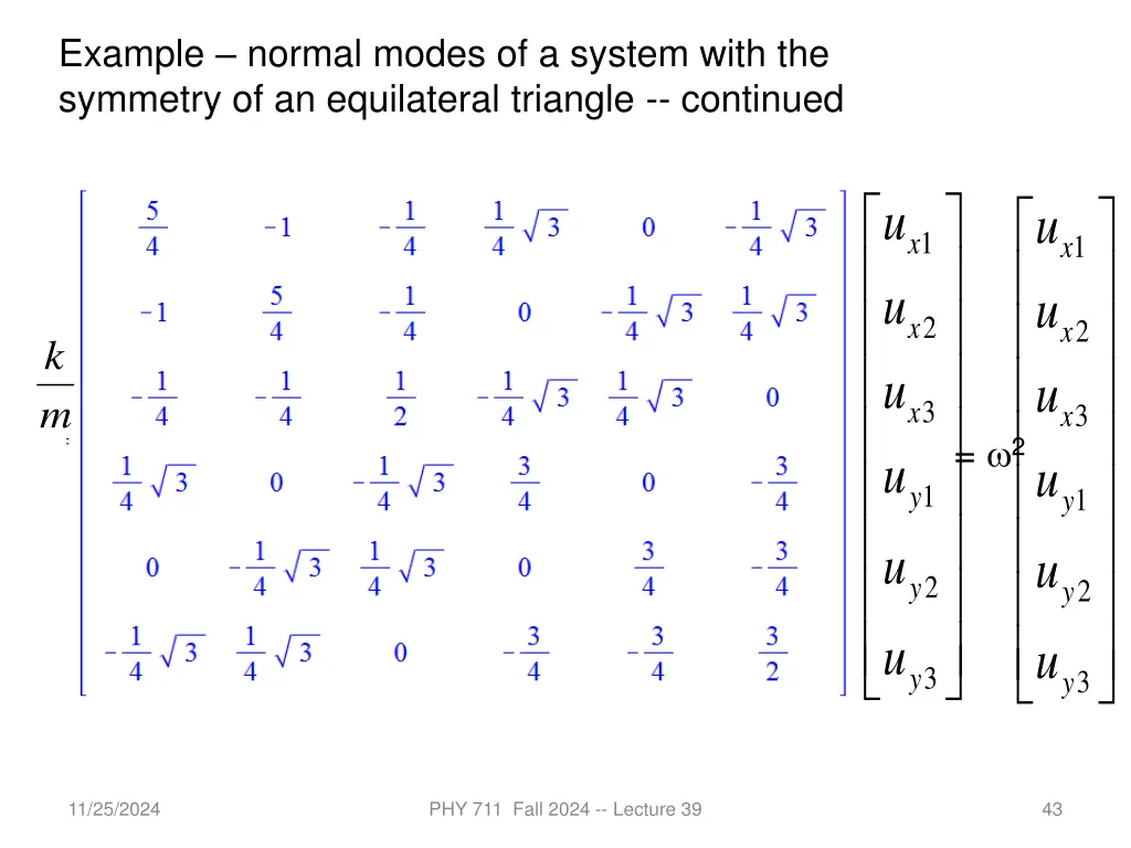 example normal modes of a system with 2