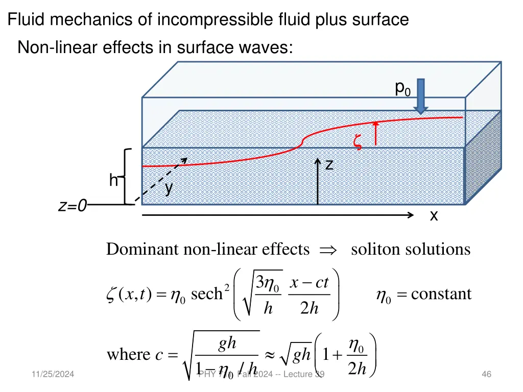 fluid mechanics of incompressible fluid plus