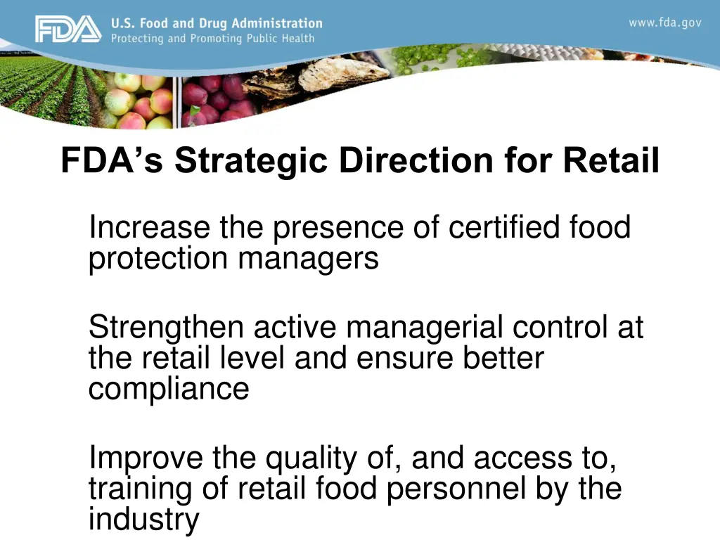 fda s strategic direction for retail