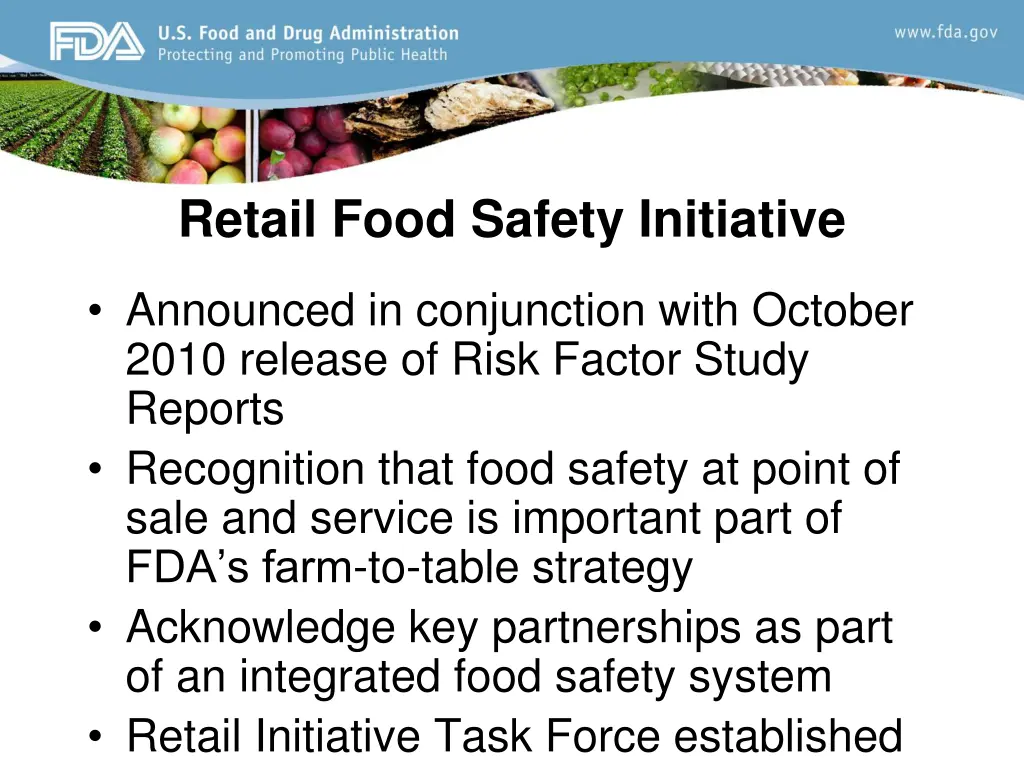retail food safety initiative