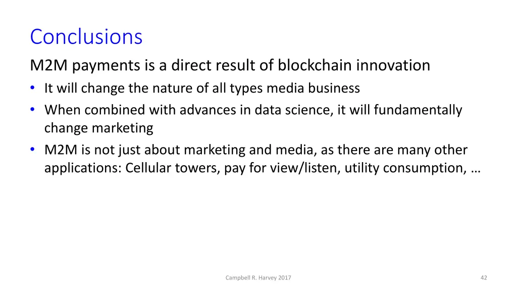 conclusions m2m payments is a direct result
