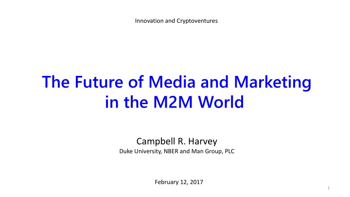 innovation and cryptoventures