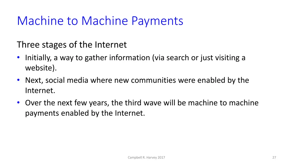 machine to machine payments