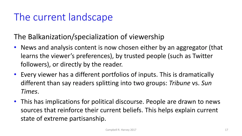 the current landscape 1