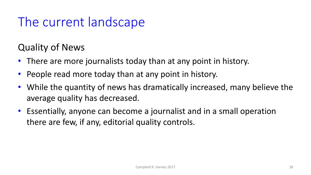 the current landscape 2