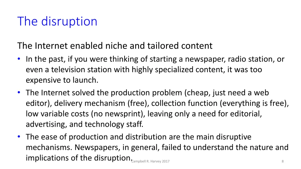 the disruption