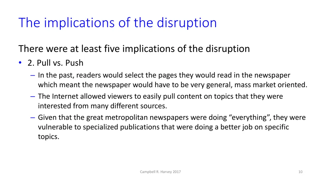the implications of the disruption 1