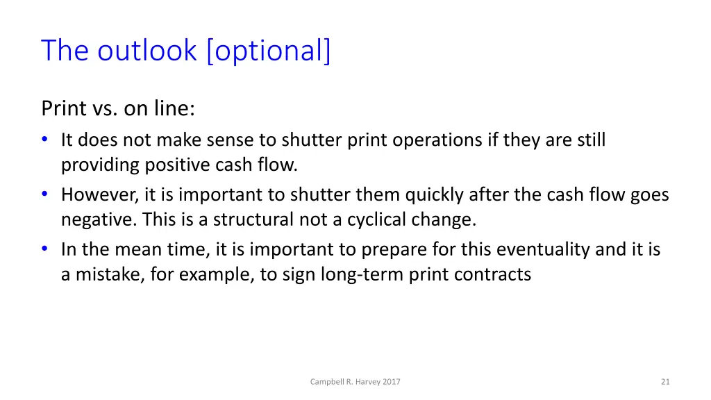 the outlook optional 1