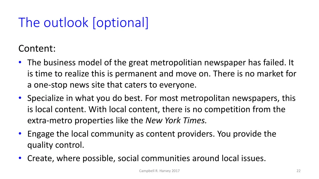 the outlook optional 2