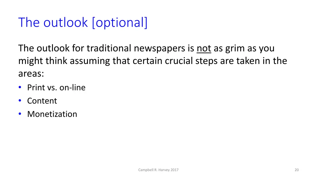 the outlook optional