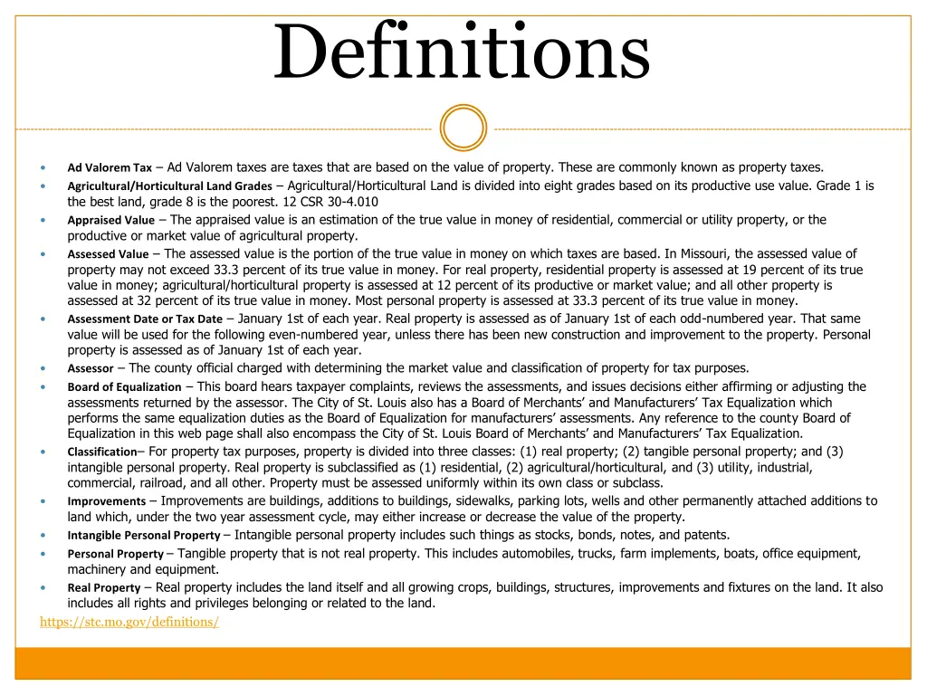 definitions