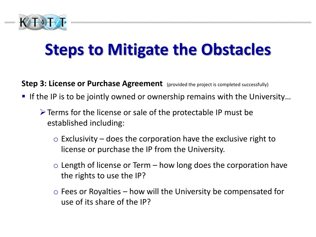 steps to mitigate the obstacles 3