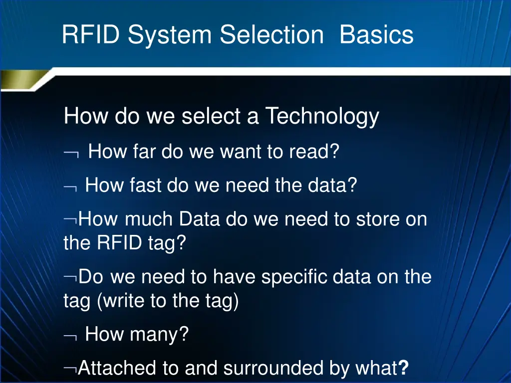 rfid system selection basics