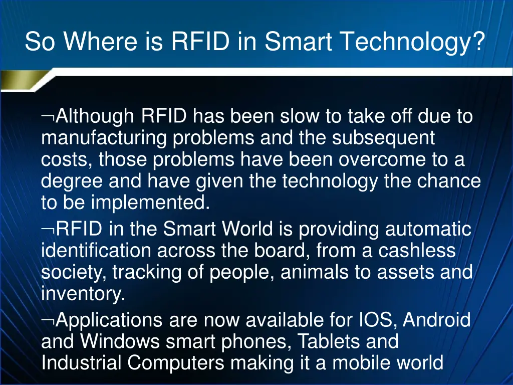 so where is rfid in smart technology