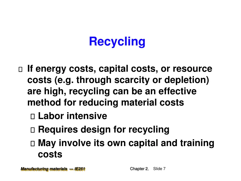 recycling