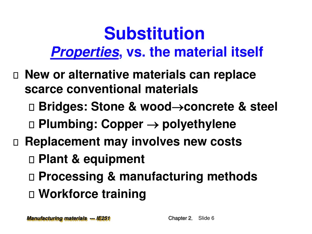 substitution